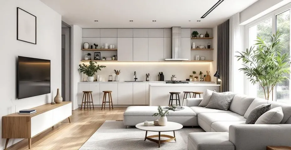 Kompleksowy projekt mieszkania - wnetrze zaprojektowane przez Studio Subtelnosci