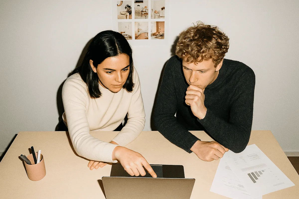 Projektowanie wnętrz online - wizualizacja 3D salonu z aneksem kuchennym